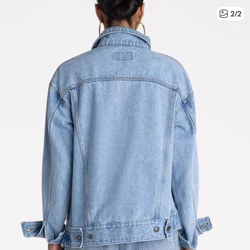 KBB by Kahlana oversized asymmetrical “The Denim Jacket” size 3X. NWT. Trending - Picture 3 of 3